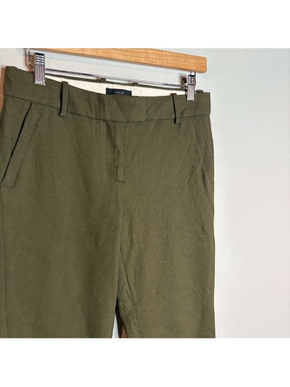 🔆 J. Crew dark green wool blend Campbell Trousers